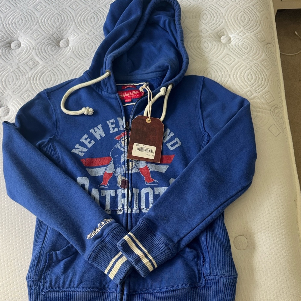 Mitchell & Ness Blue New England Patriots Women's Hoodie